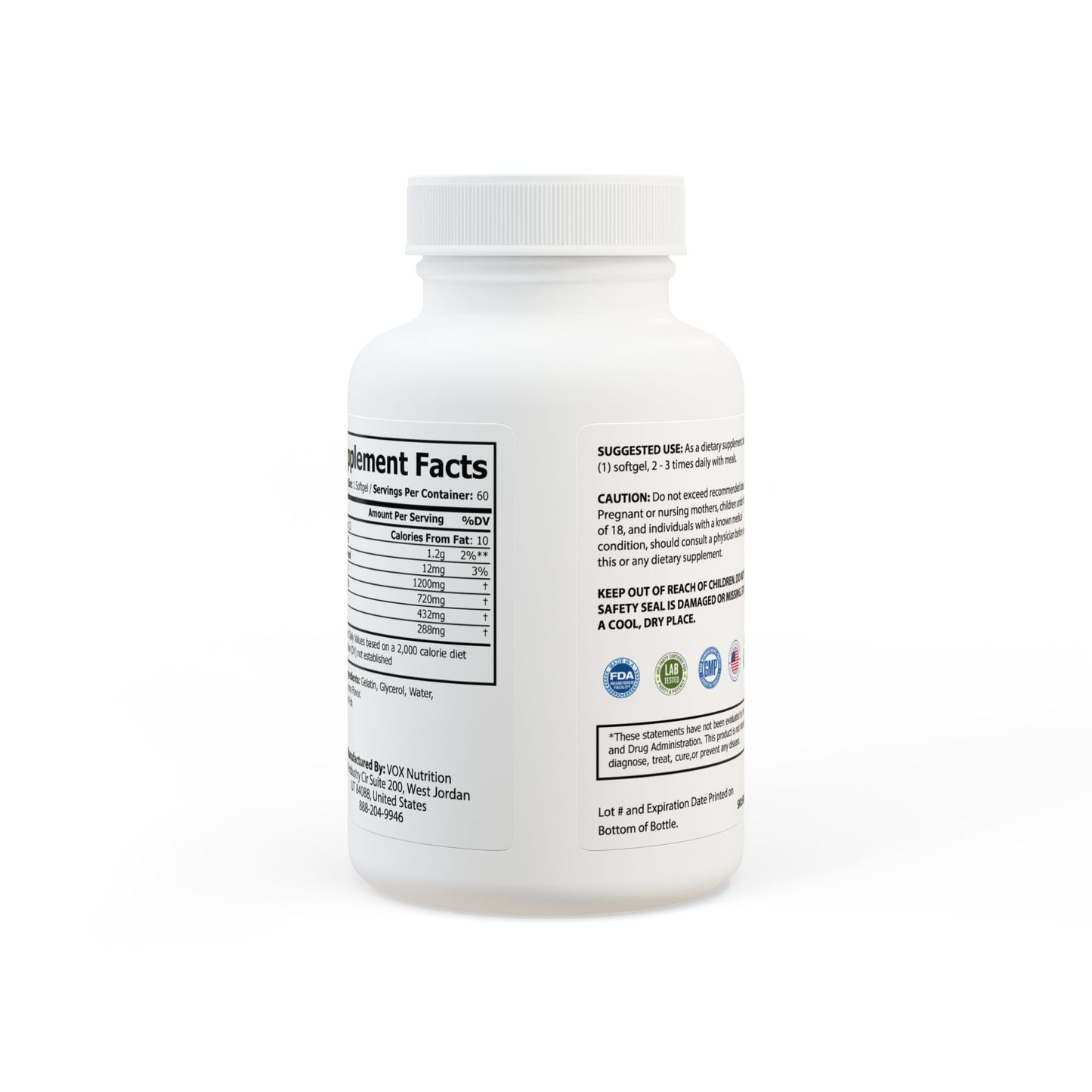 Mama Wali’s Omega 3 Fish Oil Supplement (60 Softgels)