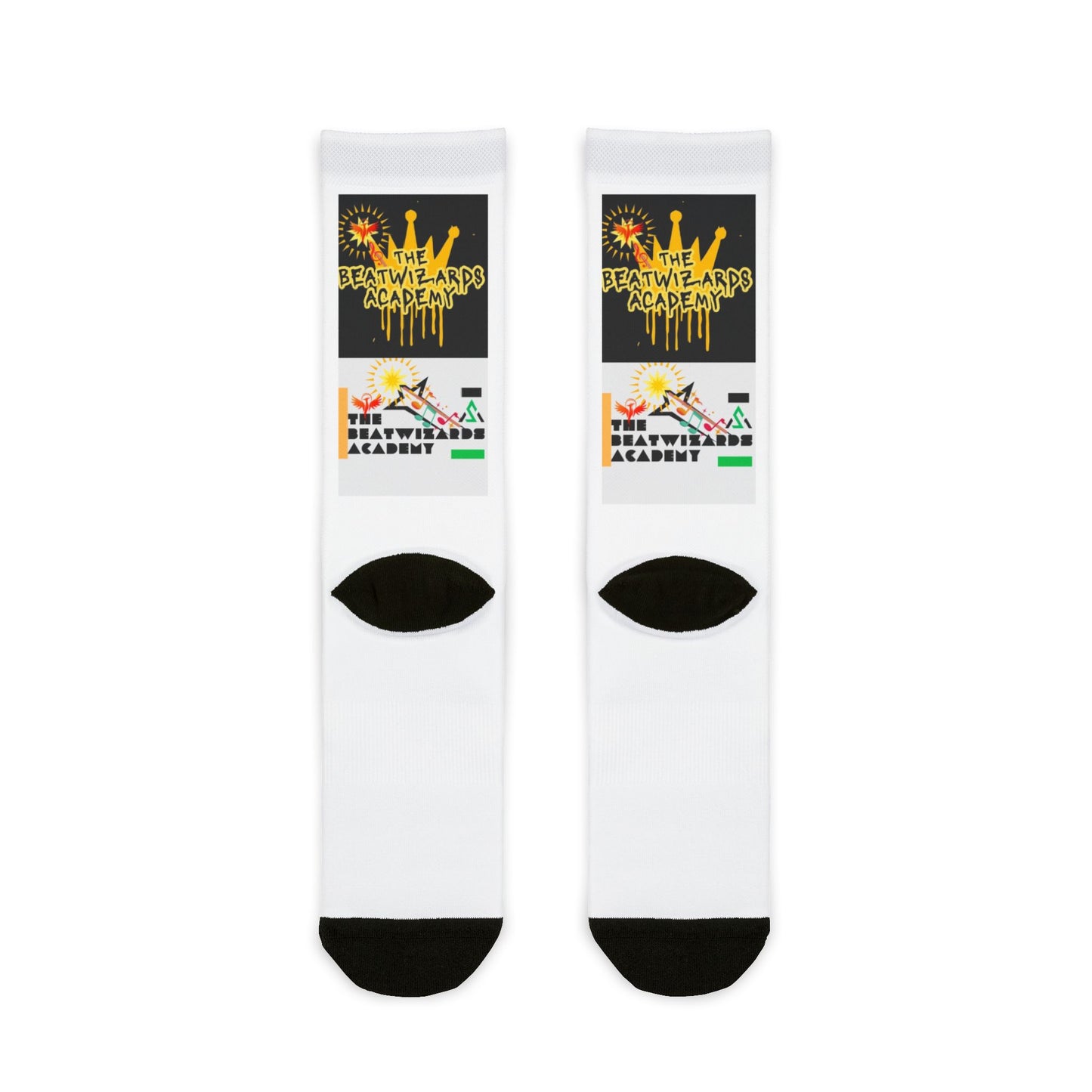 Sublimation Crew Socks - Fun Academy Design for Active Wear