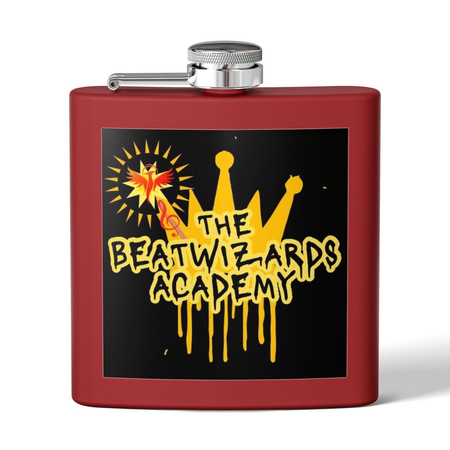 Custom Stainless Steel Flask - The Beatwizards Academy - Perfect for Events and Parties