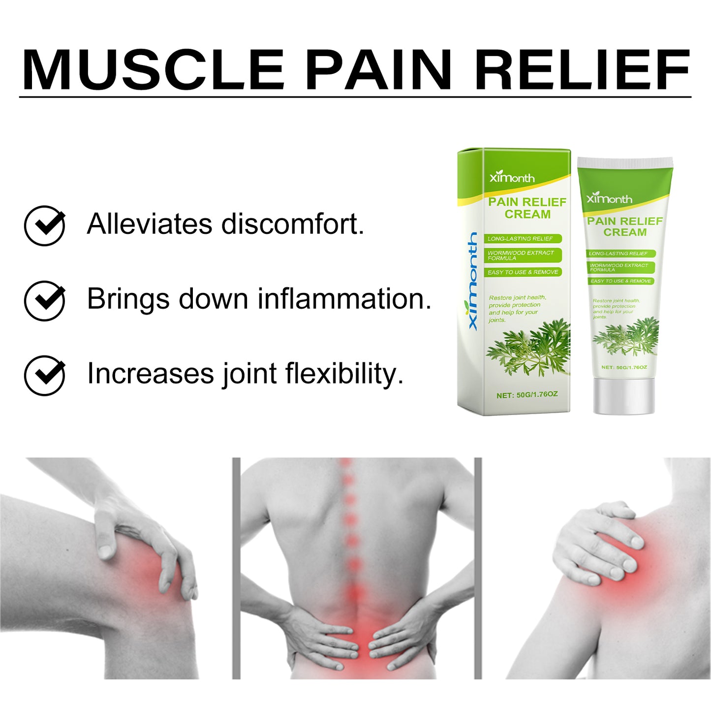 Ximonth Pain Relief Cream, Relieve Hand And Foot Joint Lumbar Vertebra Cervical Knee Pain Cream