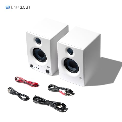 PreSonus Eris 3.5 Studio Monitors, Pair — Powered, Active Monitor Speakers for Near Field Music Production, Desktop Computer, Hi-Fi Audio