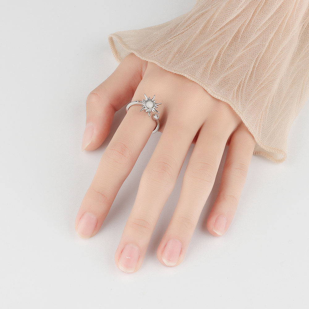 BeatWizards Sunflower Ring Rotating Ring-Female Stress Relieving and Pressure Relieving Ring