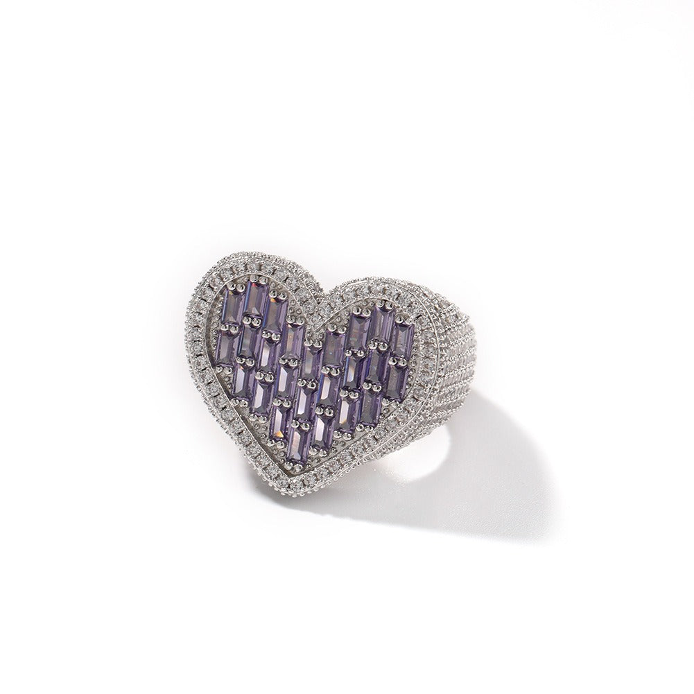 BeatWizards high-end feeling rings, T-shaped love zircon