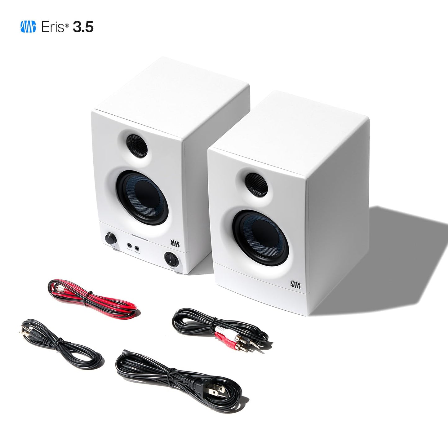 PreSonus Eris 3.5 Studio Monitors, Pair — Powered, Active Monitor Speakers for Near Field Music Production, Desktop Computer, Hi-Fi Audio