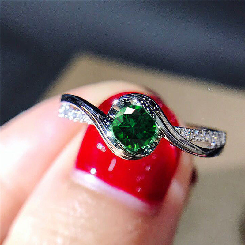 BeatWizards Creative & Twisted Arm Eight Heart Eight Arrow Zircon Ring for Women's Engagement Ring
