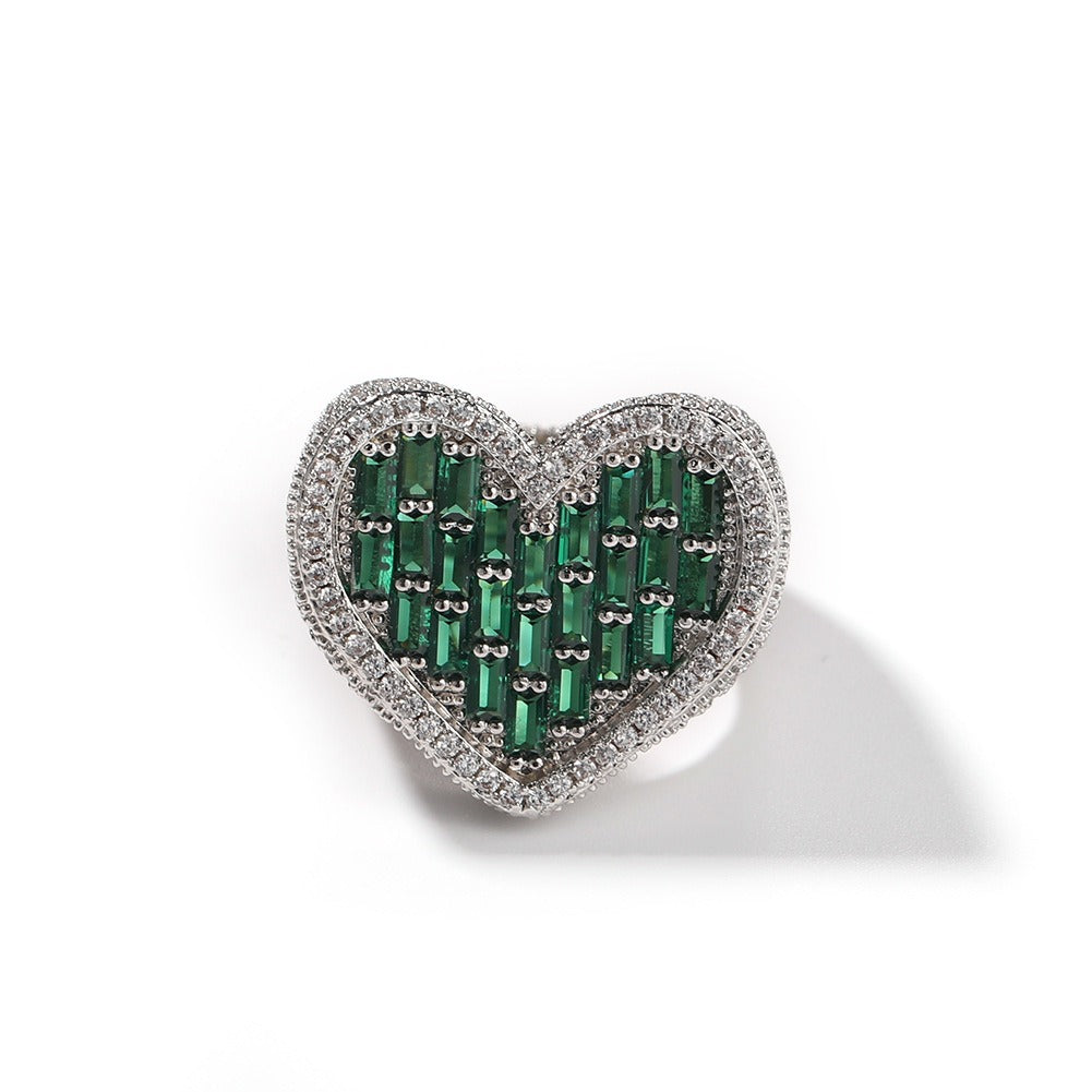 BeatWizards high-end feeling rings, T-shaped love zircon