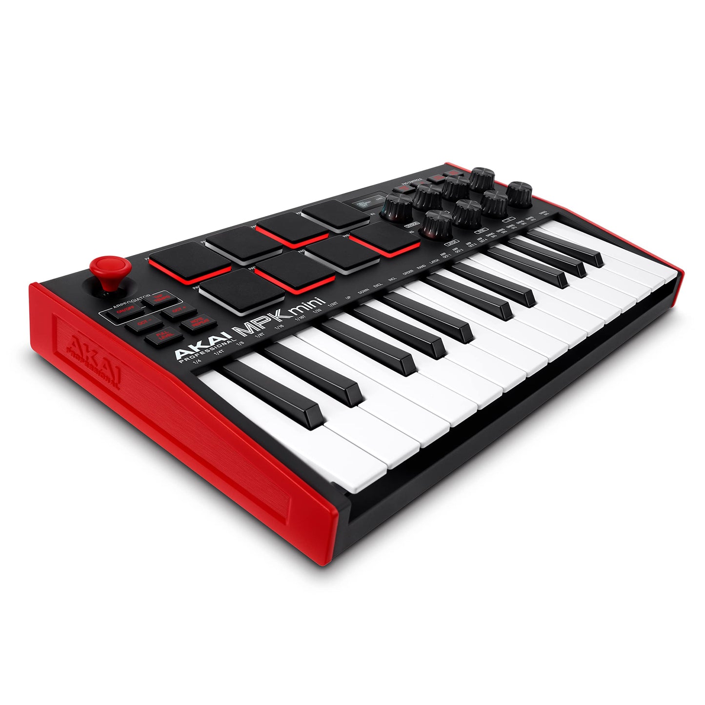 Akai Professional MPK Mini MK3 - 25 Key USB MIDI Keyboard Controller With 8 Backlit Drum Pads, 8 Knobs, Music Production Software and Native Instruments Sound Package (NKS Integration), White