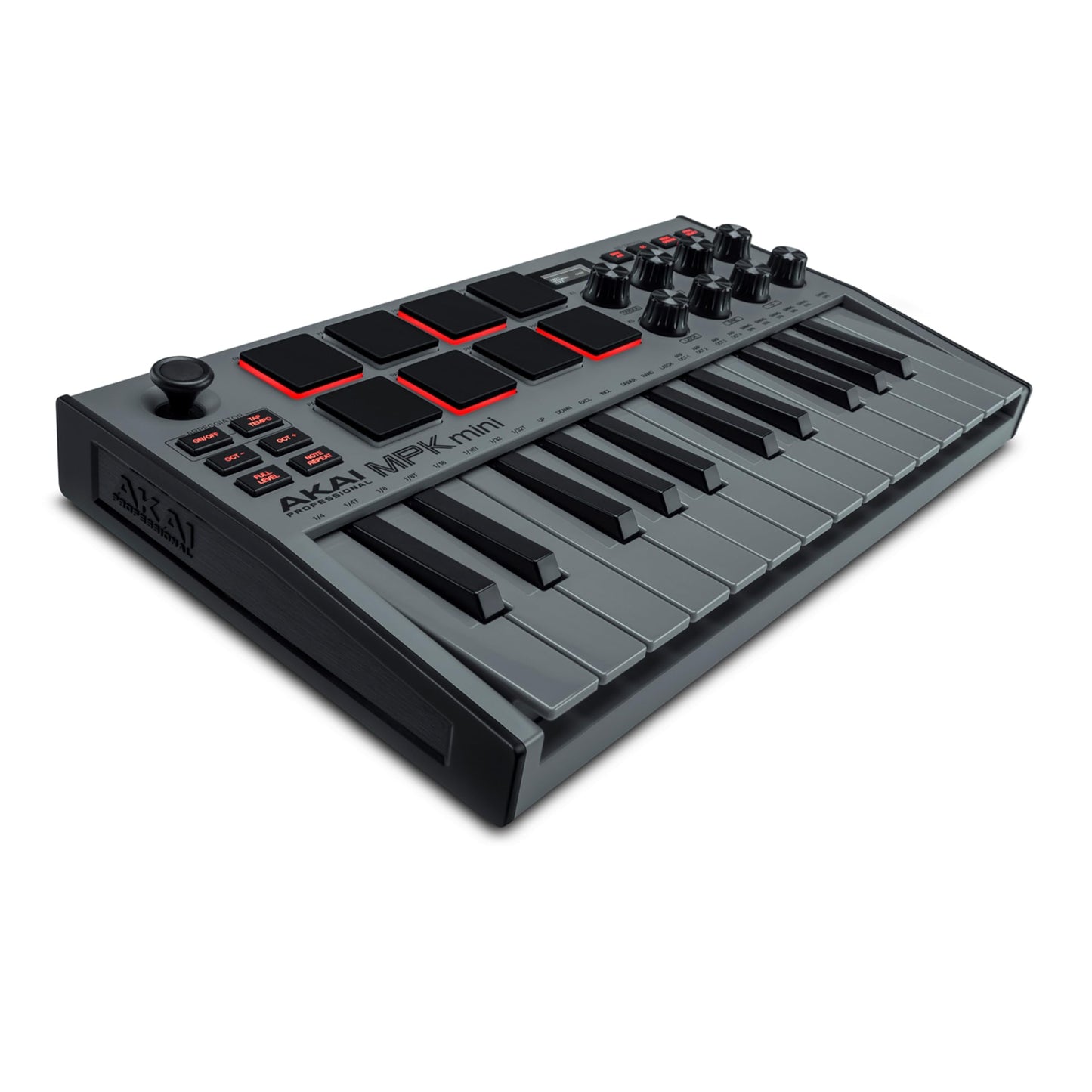 Akai Professional MPK Mini MK3 - 25 Key USB MIDI Keyboard Controller With 8 Backlit Drum Pads, 8 Knobs, Music Production Software and Native Instruments Sound Package (NKS Integration), White