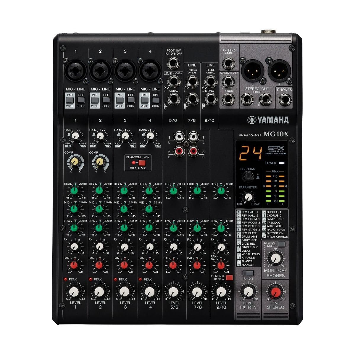 YAMAHA MG10XU 10-Input Stereo Mixer with Effects