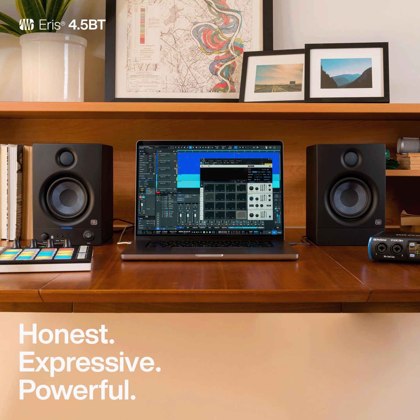 PreSonus Eris 3.5 Studio Monitors, Pair — Powered, Active Monitor Speakers for Near Field Music Production, Desktop Computer, Hi-Fi Audio