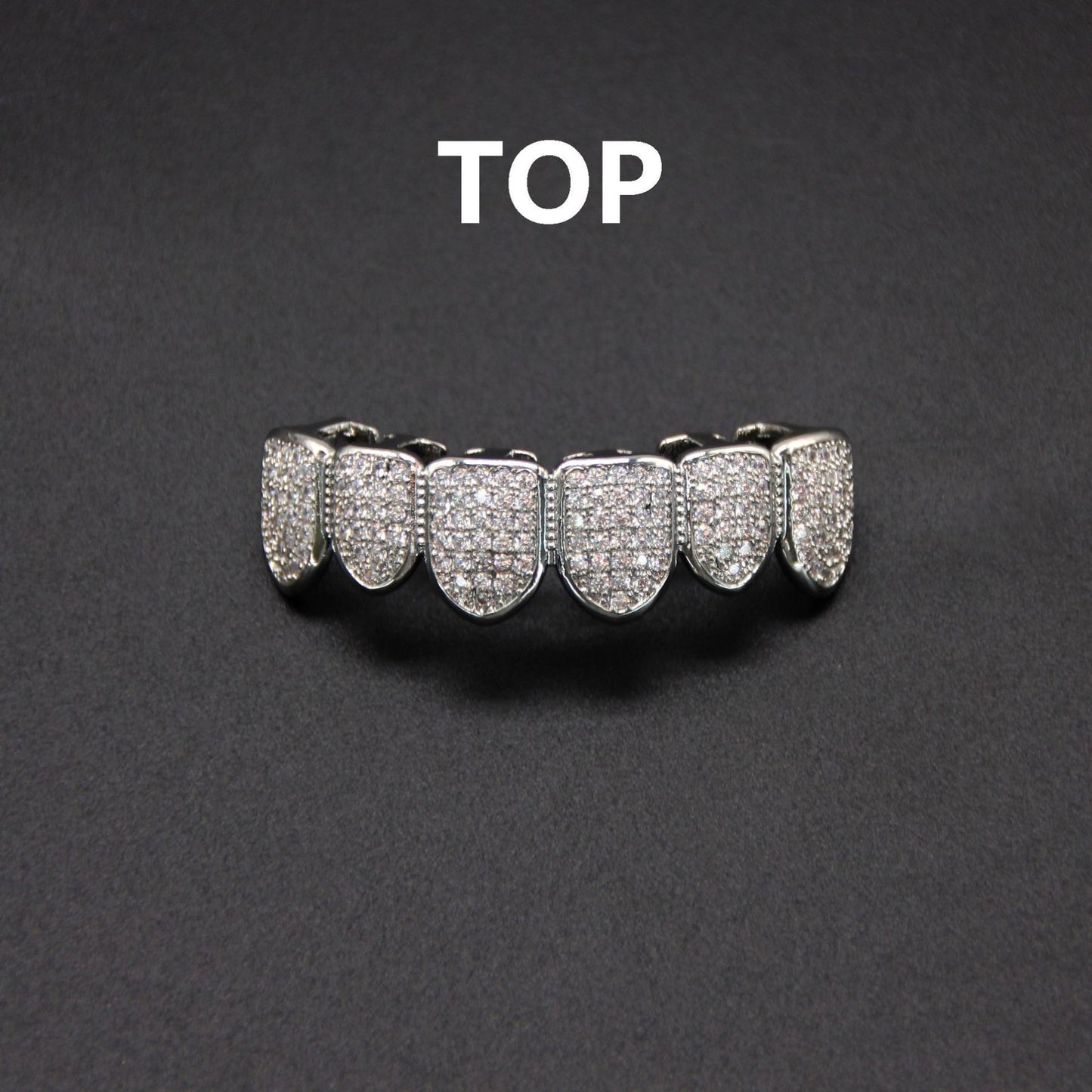 Hip hop braces with copper zircon micro inlaid with real gold exaggerated hiphopgrills