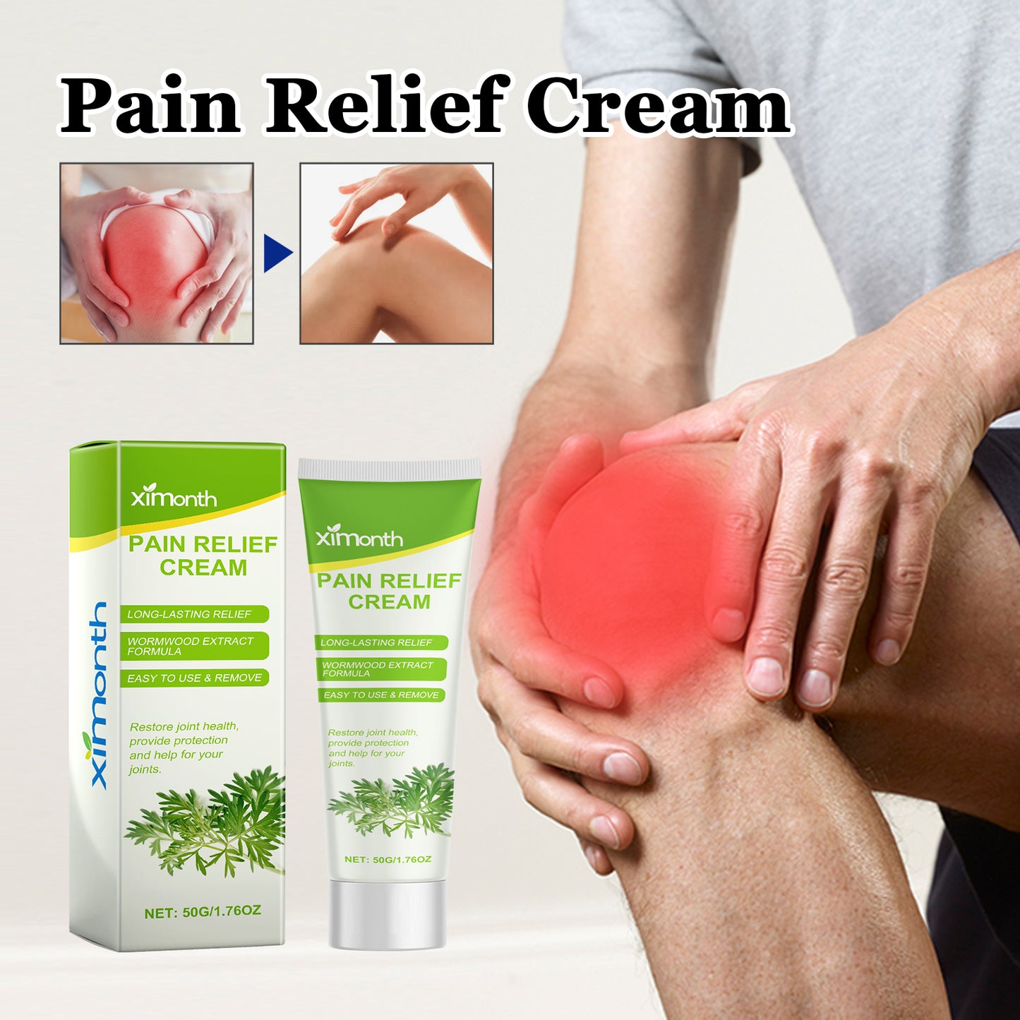 Ximonth Pain Relief Cream, Relieve Hand And Foot Joint Lumbar Vertebra Cervical Knee Pain Cream