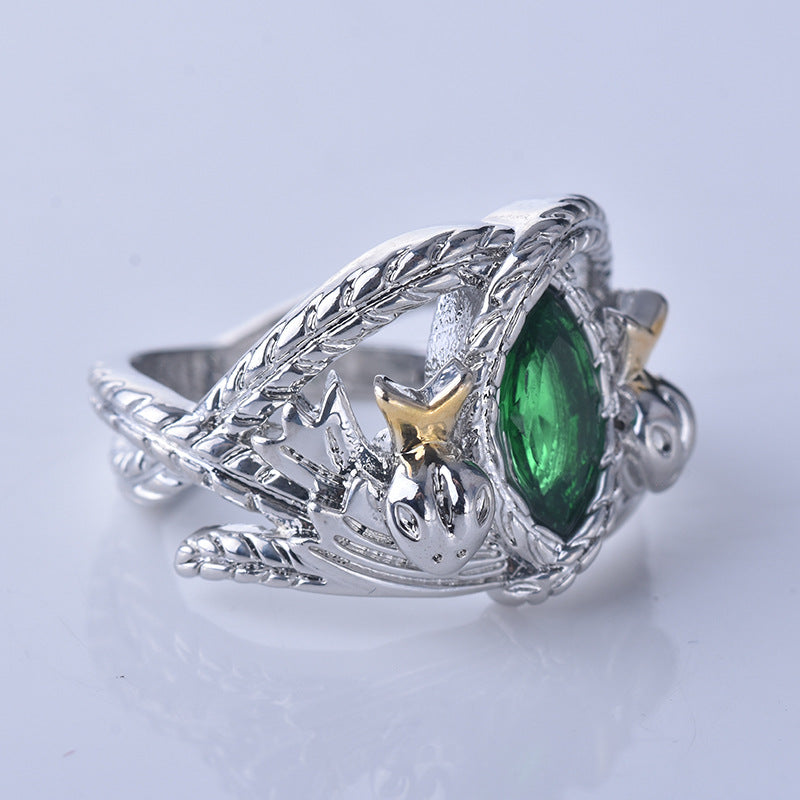 BeatWizards Academy Silver Plated s925 The Legend of A R the BeatWizard Ring, Aragon Ring, Barakh Ring, 37Lines Unlimited Two tone Ring