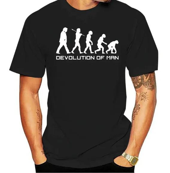 BeatWizards Academy Devolution of Man Round neck short sleeve T-shirt
