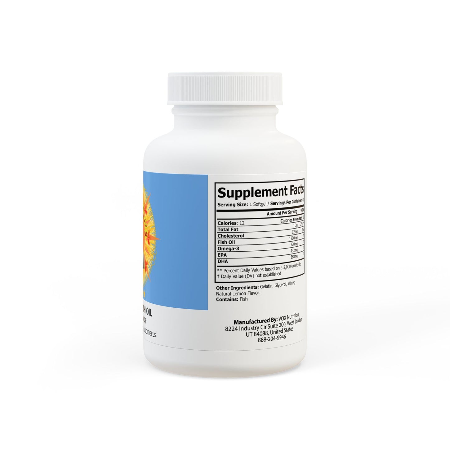 Mama Wali’s Omega 3 Fish Oil Supplement (60 Softgels)