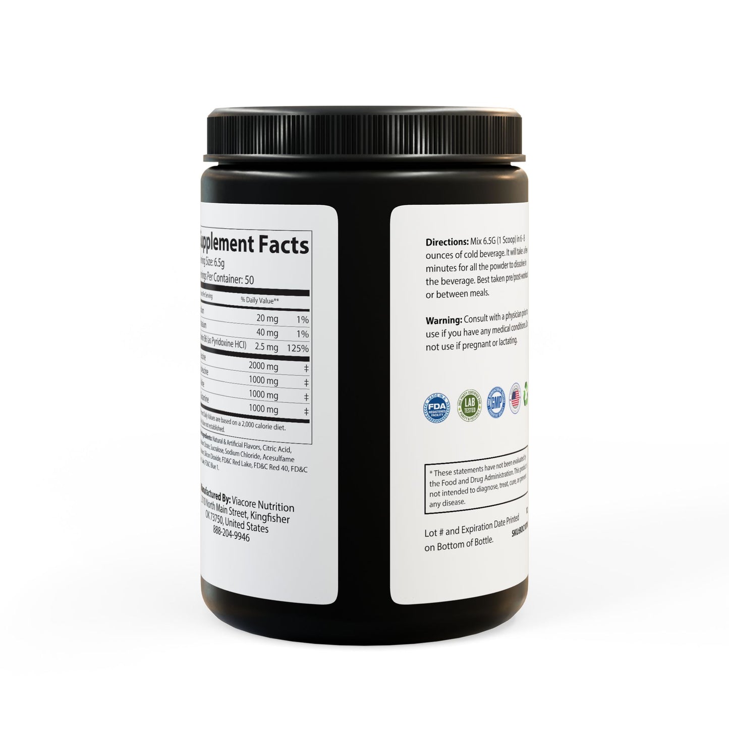 Mama Wali's BCAA Supplement, Grape (325g, 11.46oz, 50 servings)