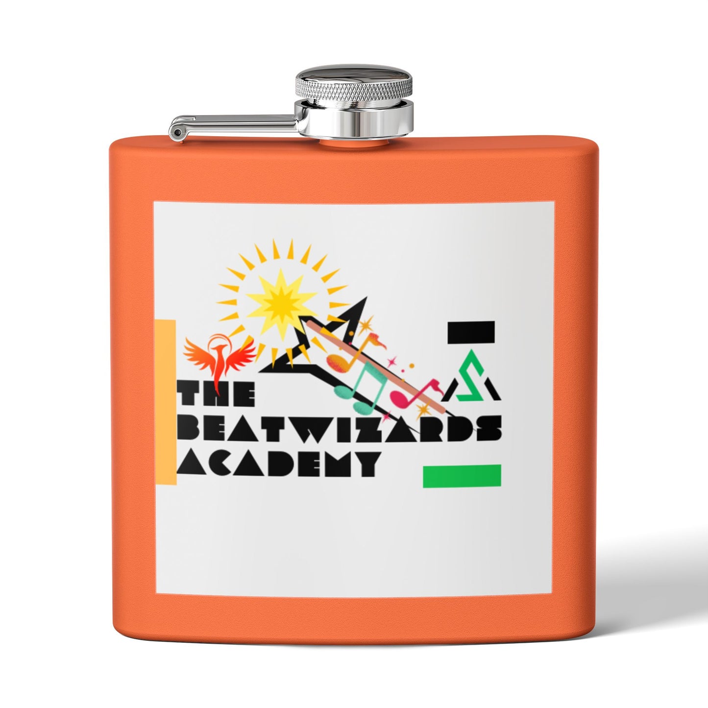 The Beatwizards Academy Stainless Steel Flask - 6oz  | Unique Gift for Music Lovers | Perfect for Parties, Tailgates, and Celebrations