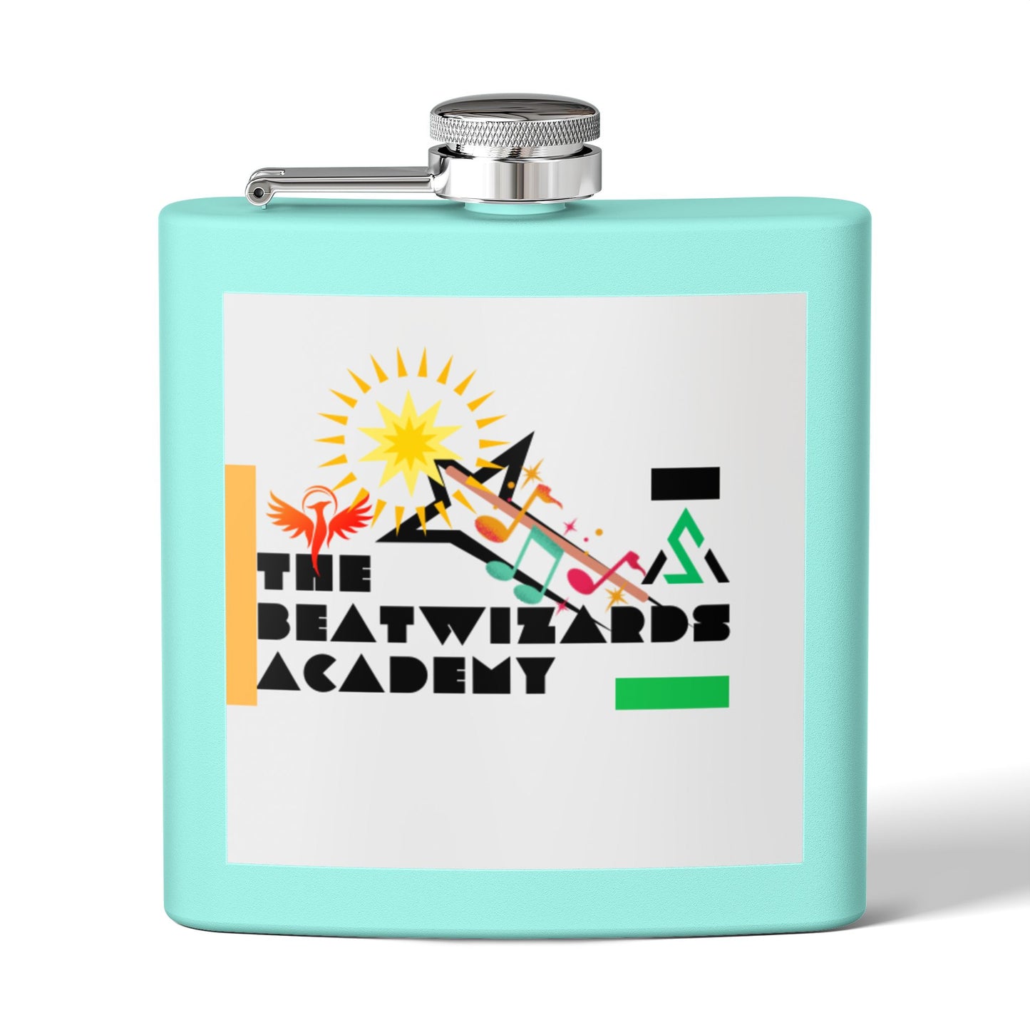 The Beatwizards Academy Stainless Steel Flask - 6oz  | Unique Gift for Music Lovers | Perfect for Parties, Tailgates, and Celebrations