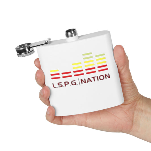 Custom Stainless Steel Flask - L.S.P.G. Nation Design - Perfect for Celebrations and Outdoor Events