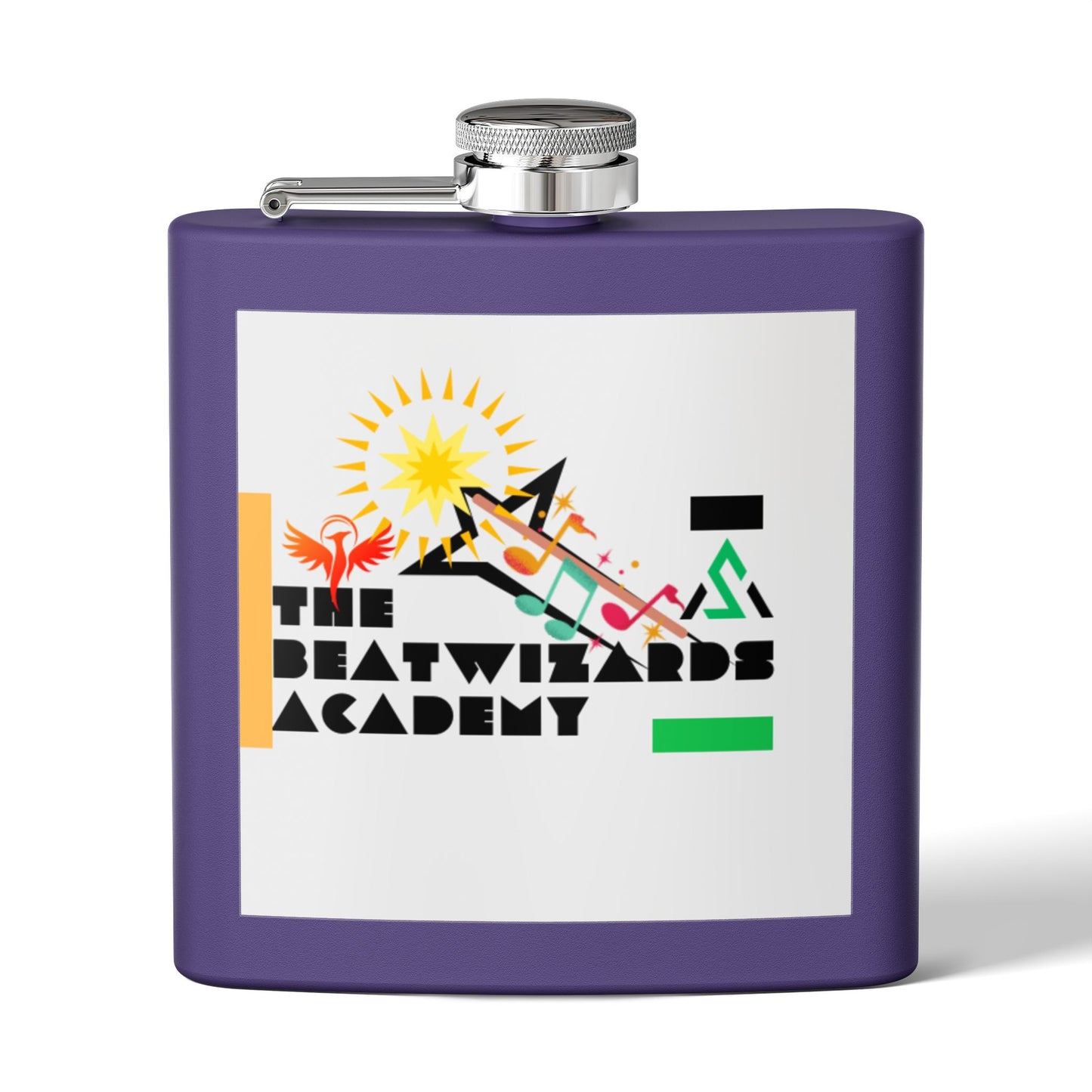 The Beatwizards Academy Stainless Steel Flask - 6oz  | Unique Gift for Music Lovers | Perfect for Parties, Tailgates, and Celebrations