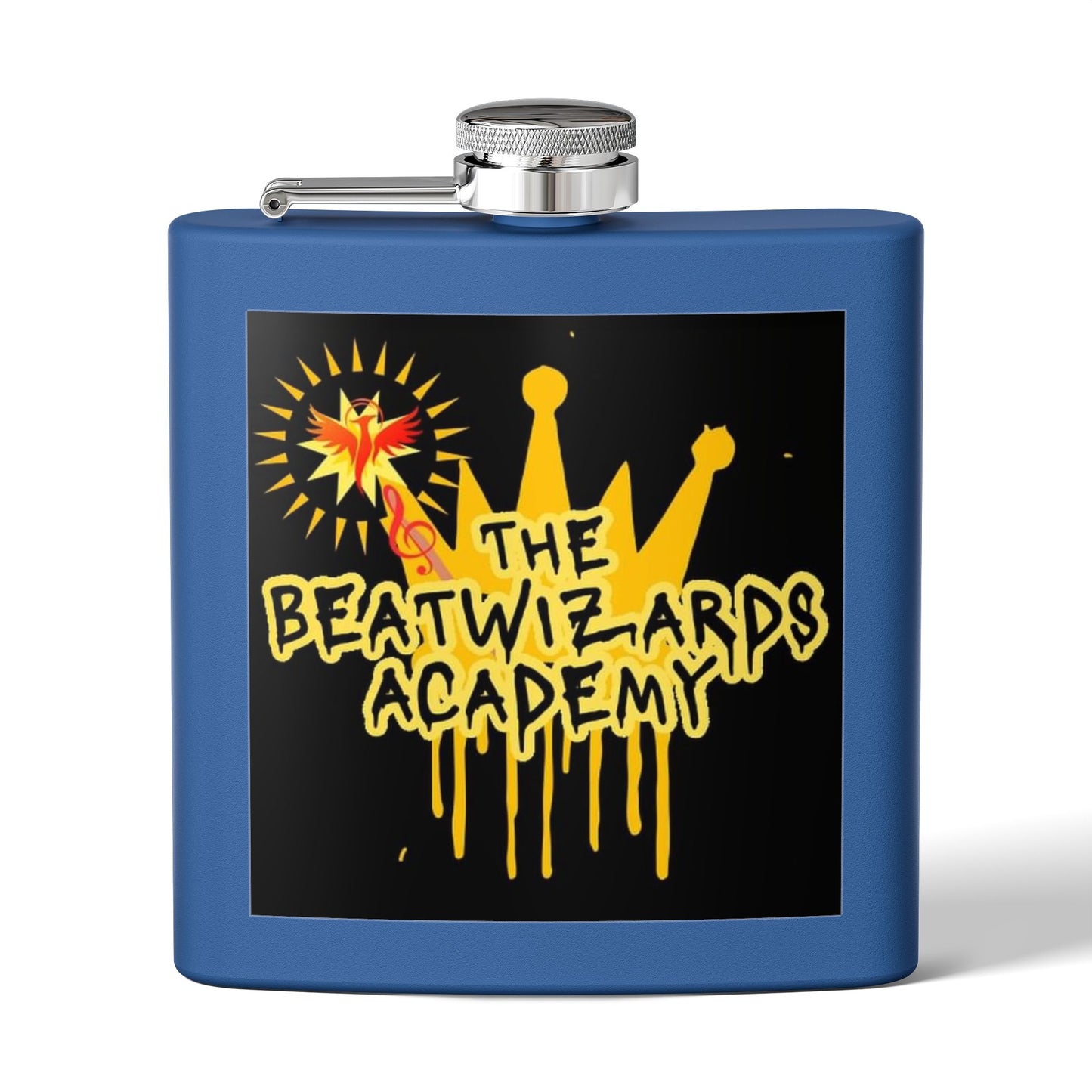 Custom Stainless Steel Flask - The Beatwizards Academy - Perfect for Events and Parties