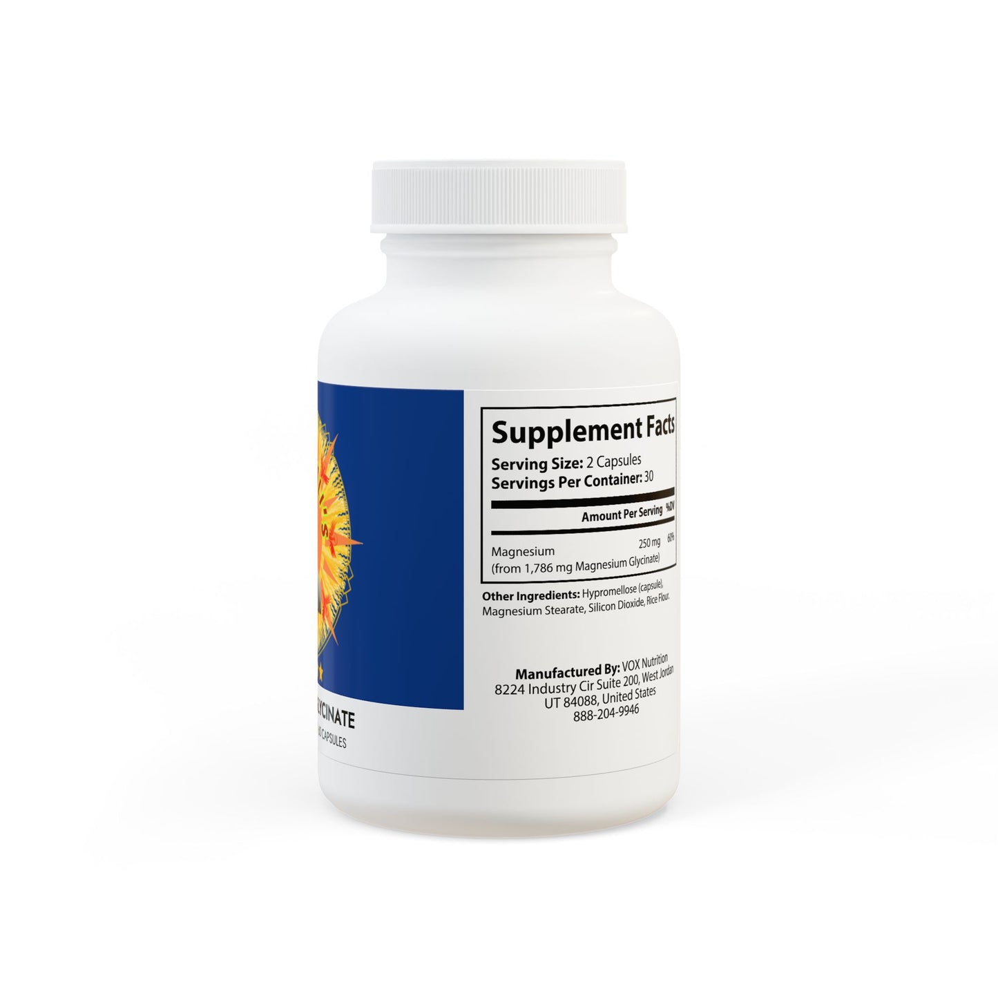 Mama Wali’s Magnesium Glycinate Supplement (60 Capsules)