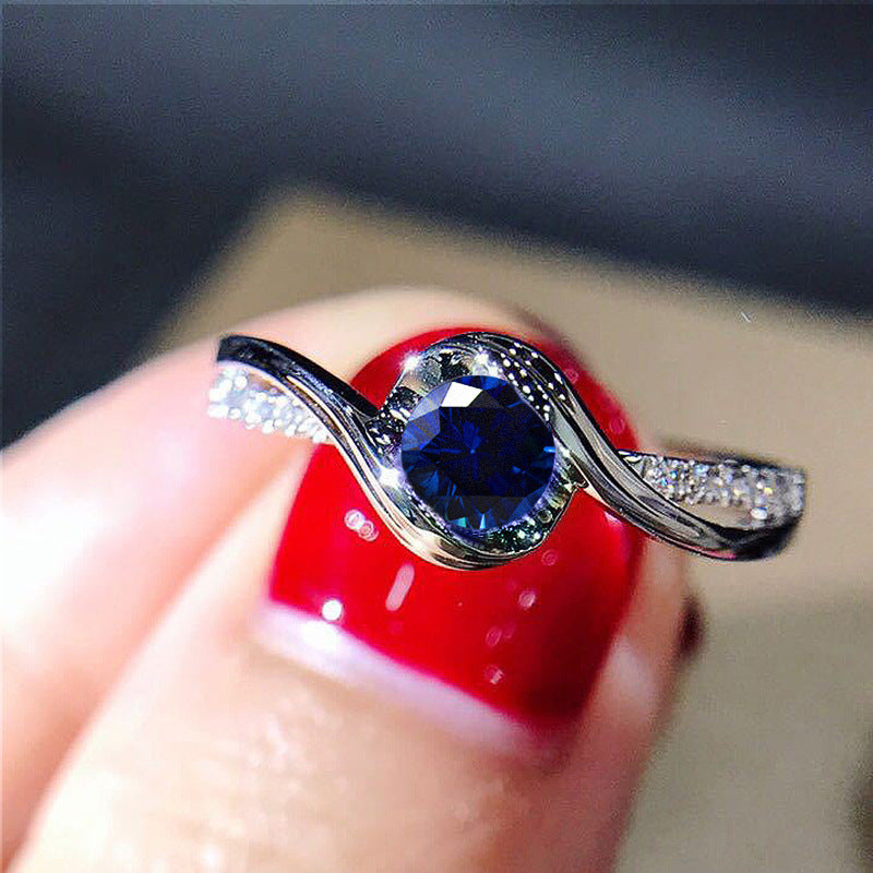 BeatWizards Creative & Twisted Arm Eight Heart Eight Arrow Zircon Ring for Women's Engagement Ring