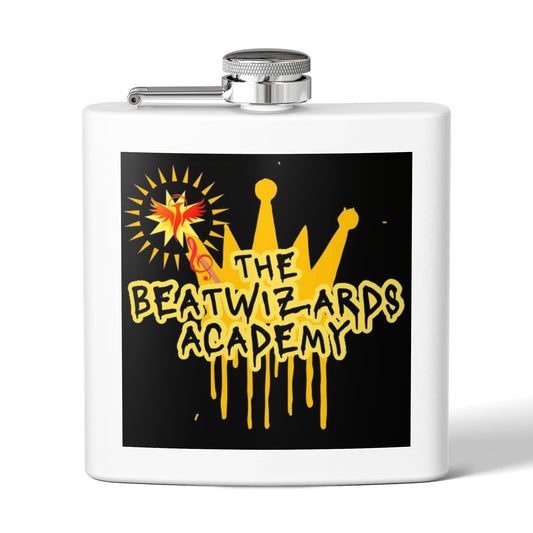 Custom Stainless Steel Flask - The Beatwizards Academy - Perfect for Events and Parties