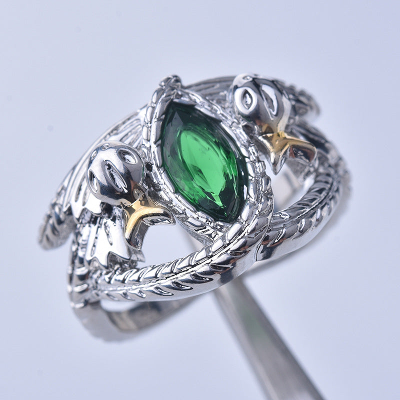 BeatWizards Academy Silver Plated s925 The Legend of A R the BeatWizard Ring, Aragon Ring, Barakh Ring, 37Lines Unlimited Two tone Ring