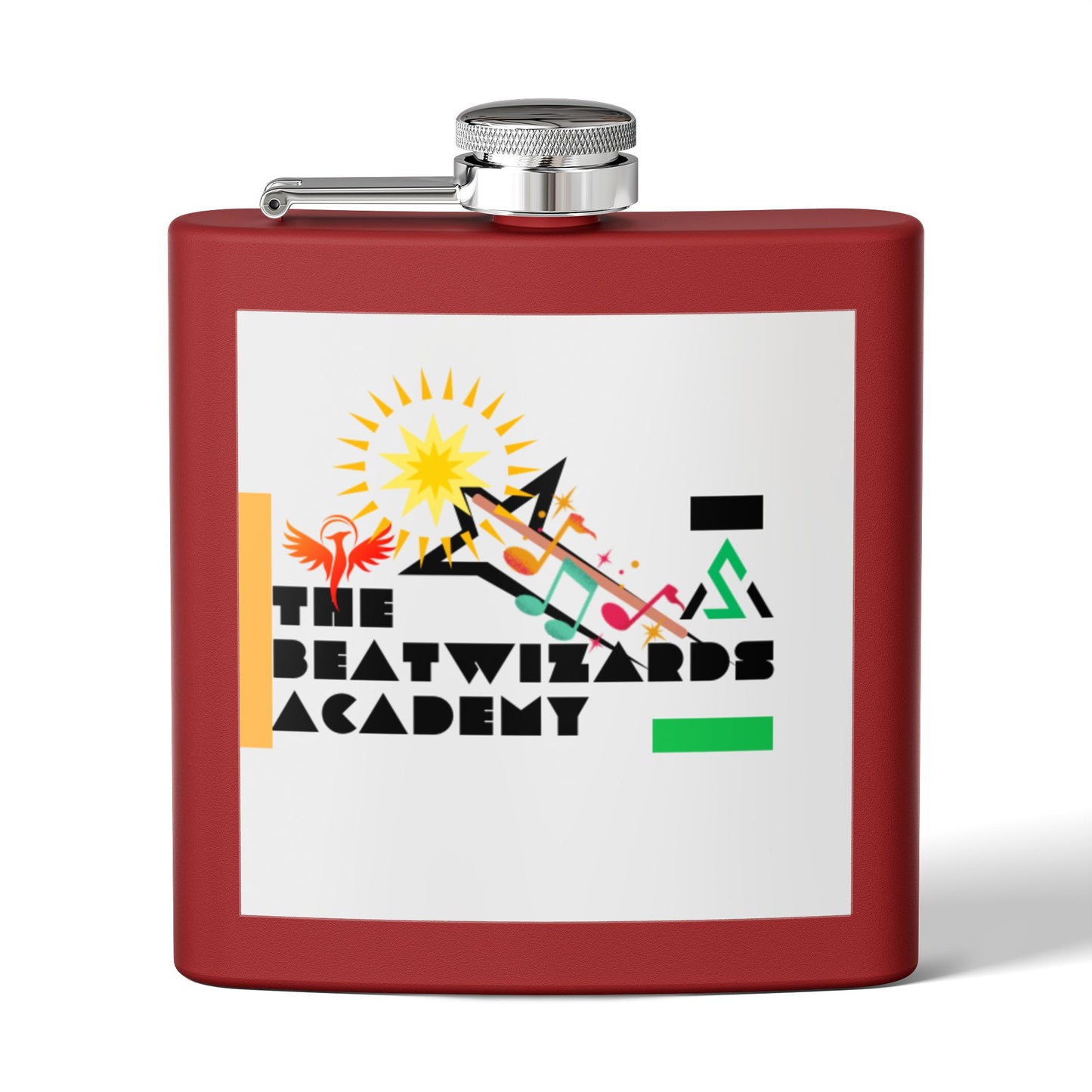 The Beatwizards Academy Stainless Steel Flask - 6oz  | Unique Gift for Music Lovers | Perfect for Parties, Tailgates, and Celebrations