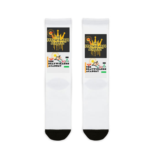 Sublimation Crew Socks - Fun Academy Design for Active Wear