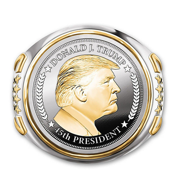 BeatWizards American President Trump Mens Ring Two-color