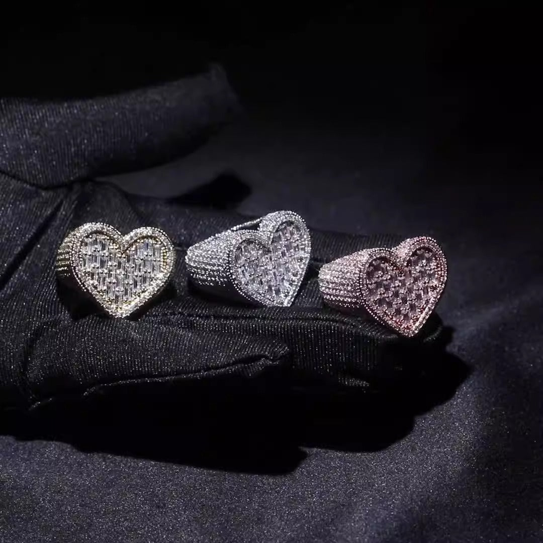 BeatWizards high-end feeling rings, T-shaped love zircon