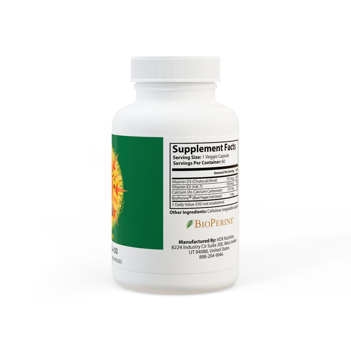 Mama Wali’s Vitamin K2 + D3 Supplement (60 Capsules)