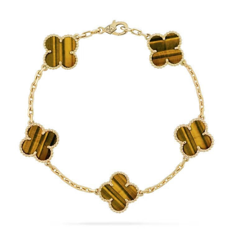 BeatWizards Academy Four leaf clover bracelet women's titanium steel light luxury electroplating 18k gold