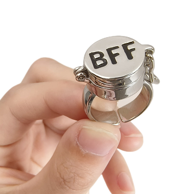 BeatWizards Academy SpongeBob Patrick AR4 friendship bff open ring forever best friend gift
