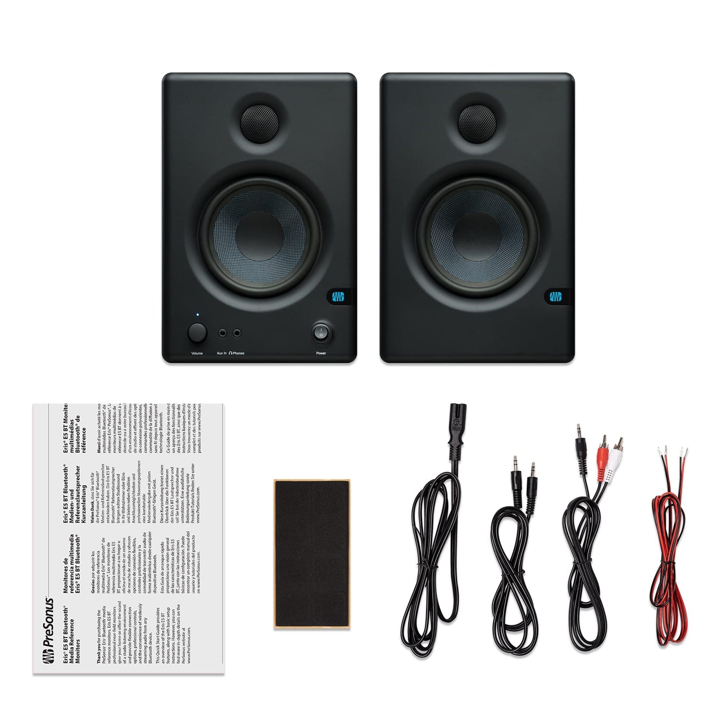 PreSonus Eris 3.5 Studio Monitors, Pair — Powered, Active Monitor Speakers for Near Field Music Production, Desktop Computer, Hi-Fi Audio