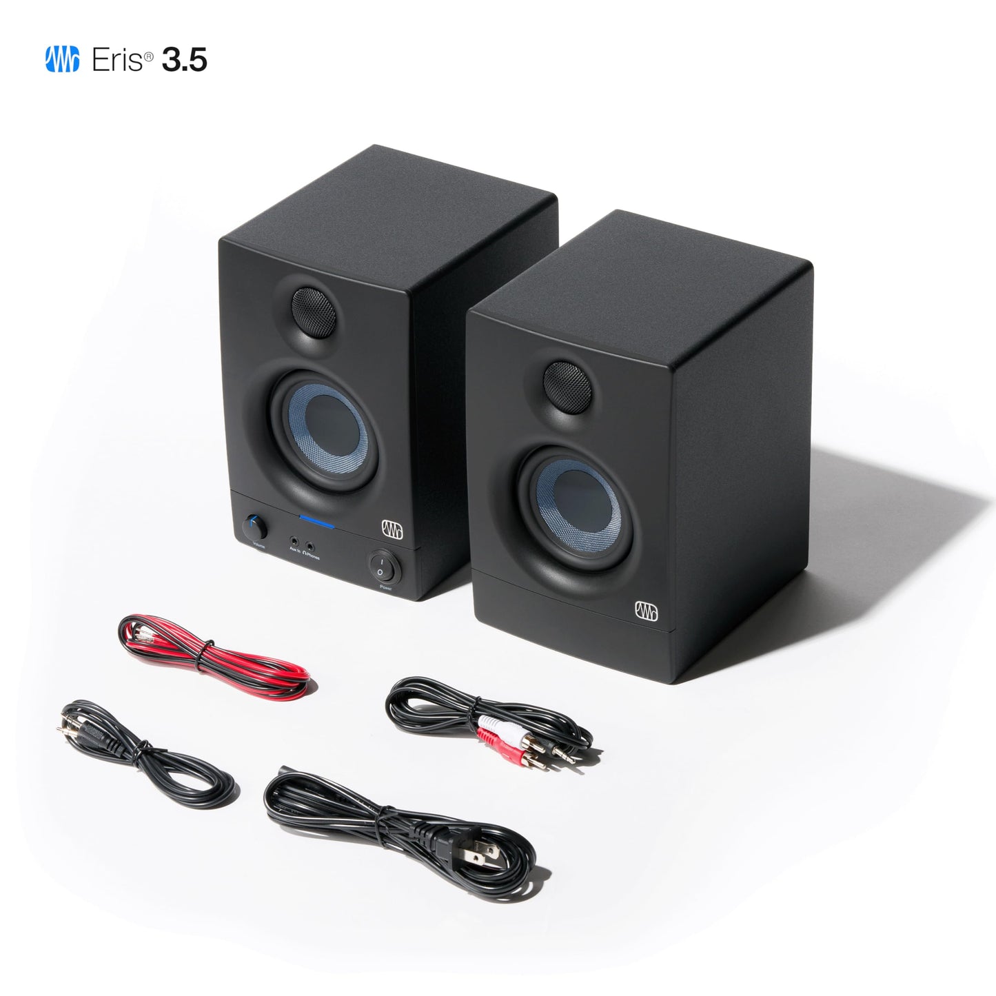 PreSonus Eris 3.5 Studio Monitors, Pair — Powered, Active Monitor Speakers for Near Field Music Production, Desktop Computer, Hi-Fi Audio