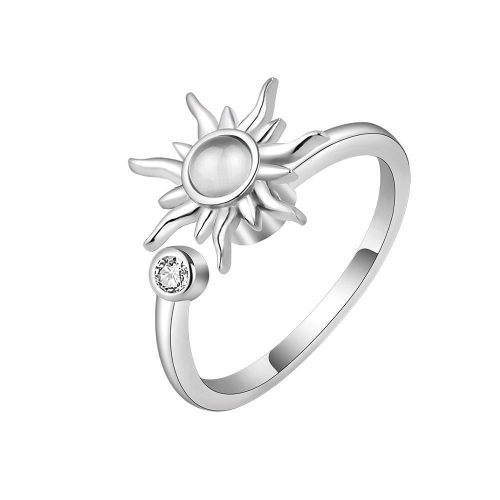 BeatWizards Sunflower Ring Rotating Ring-Female Stress Relieving and Pressure Relieving Ring