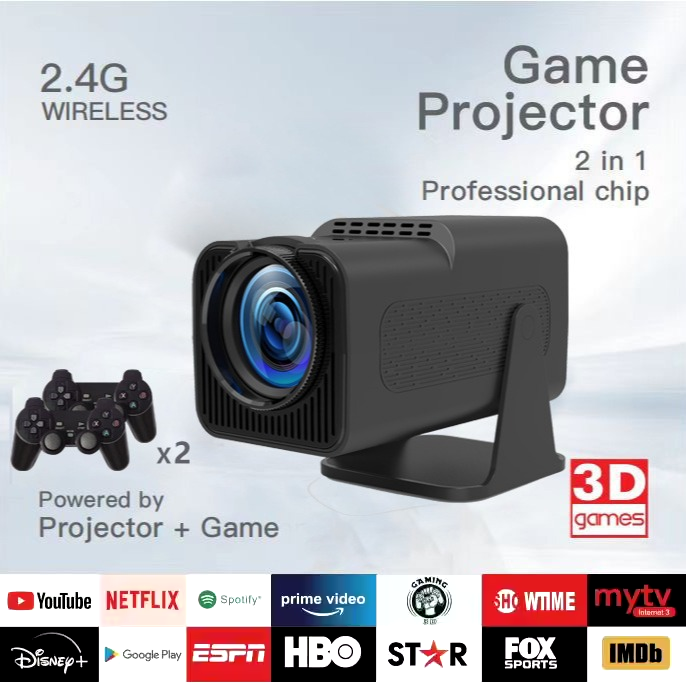 BeatWizards Academy Mp3 Games 32Gb F600 Projector Draagbare Draadloze 4K Full Hd Video Lcd 1080P Home Android 180 Graden Pk Hy320 Outdoor Projector