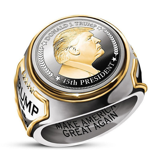 BeatWizards American President Trump Mens Ring Two-color