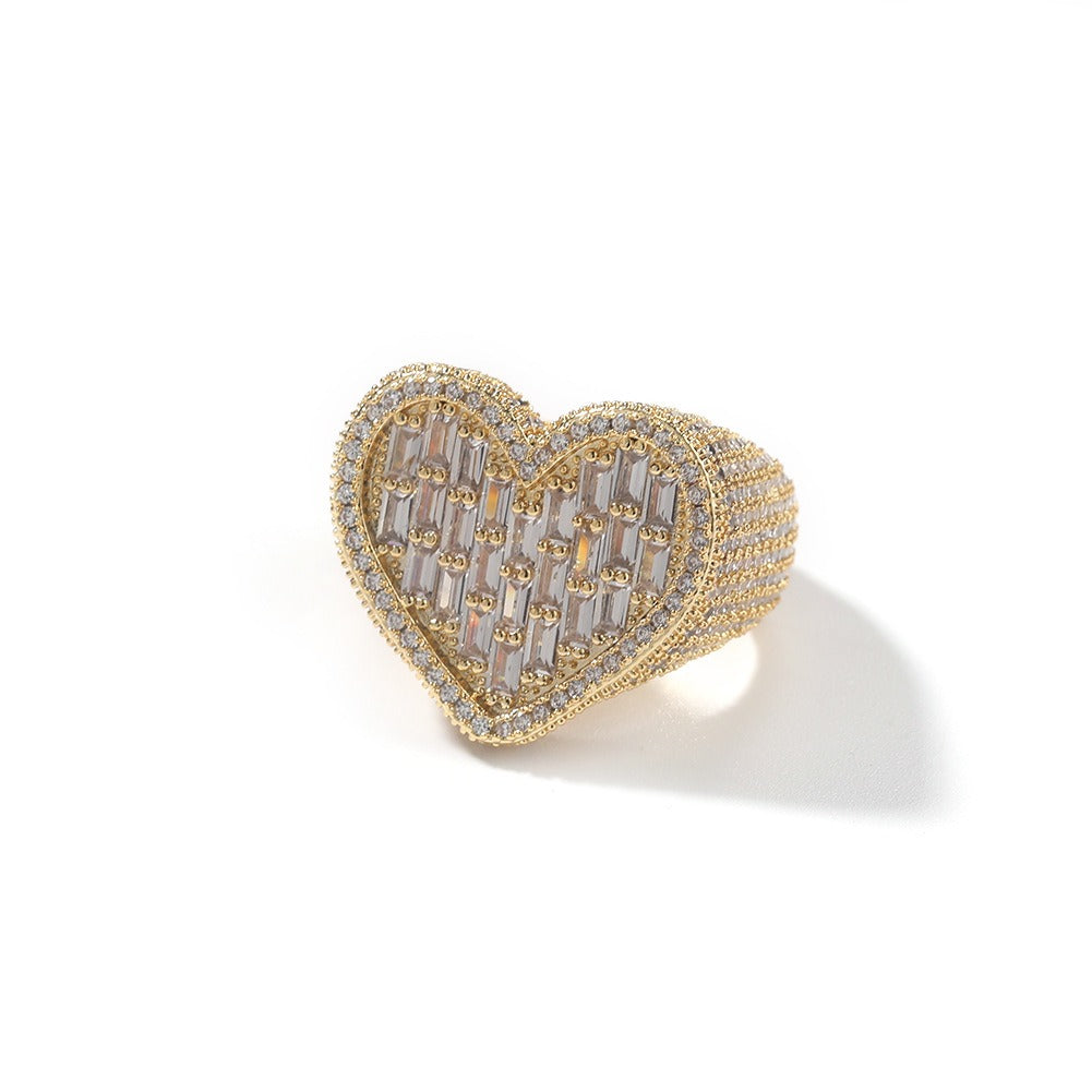 BeatWizards high-end feeling rings, T-shaped love zircon