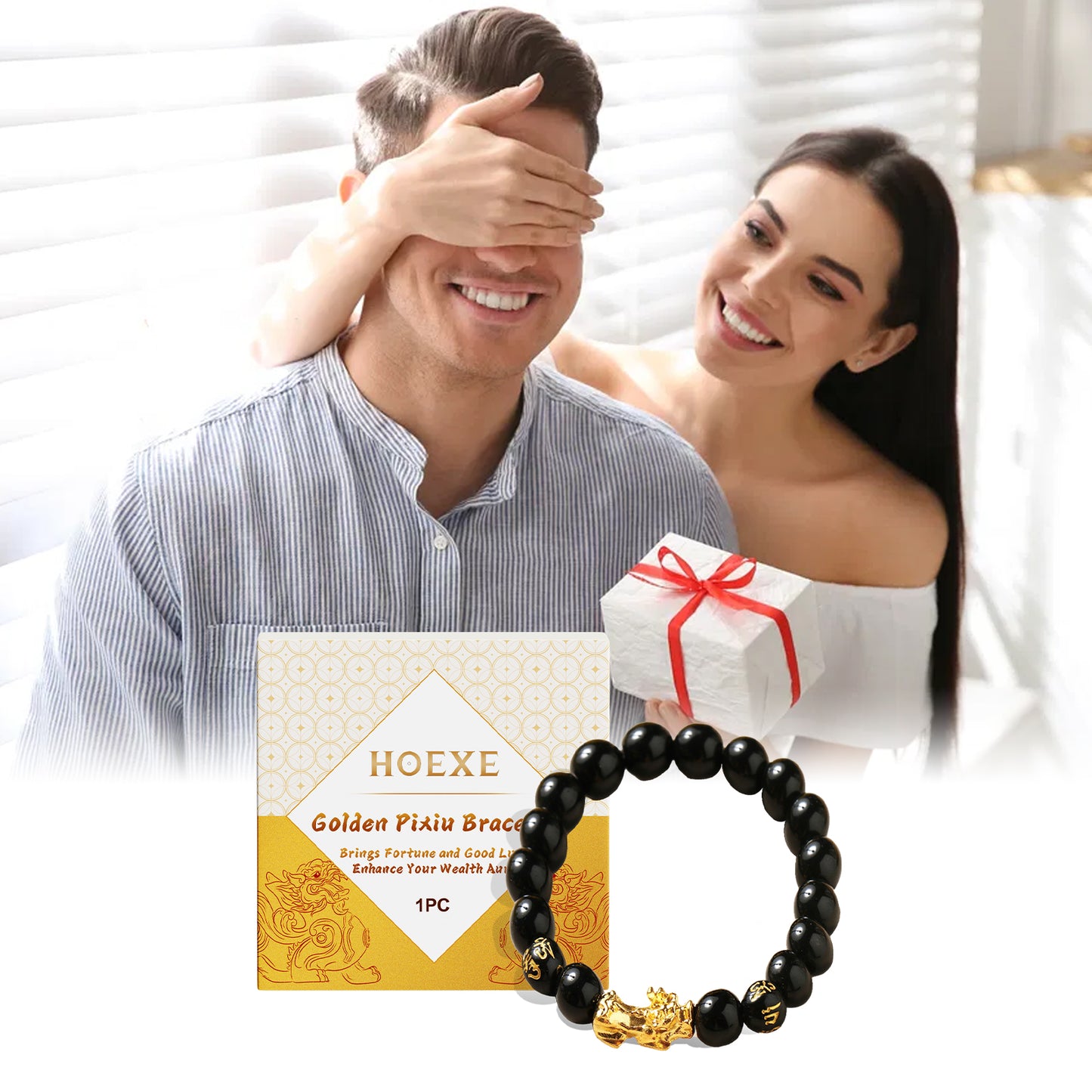 BeatWizard Gold Pixiu Beaded Bracelet Beautiful Meaning Of Male And Female Couples Hand String Elegant Collocation Accessories