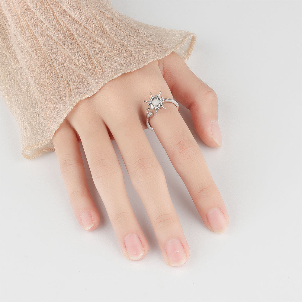 BeatWizards Sunflower Ring Rotating Ring-Female Stress Relieving and Pressure Relieving Ring