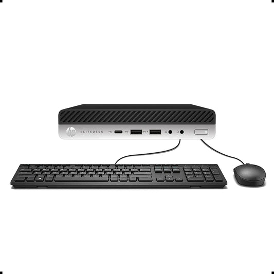 HP EliteDesk 800 G3 Desktop Mini Business PC Windows 10 Computer (Intel Core i5-6500T up to 3.1GHz 8GB DDR4 RAM 256GB SSD WiFi Bluetooth USB Type-C 3.1 2 x DisplayPort Win 10 Pro) (Renewed)
