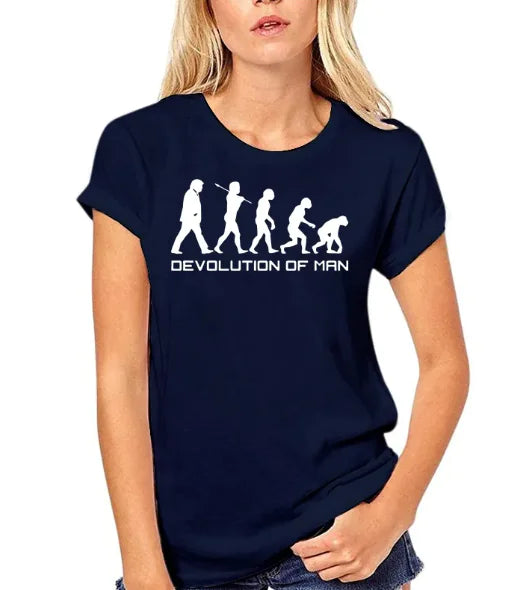 BeatWizards Academy Devolution of Man Round neck short sleeve T-shirt