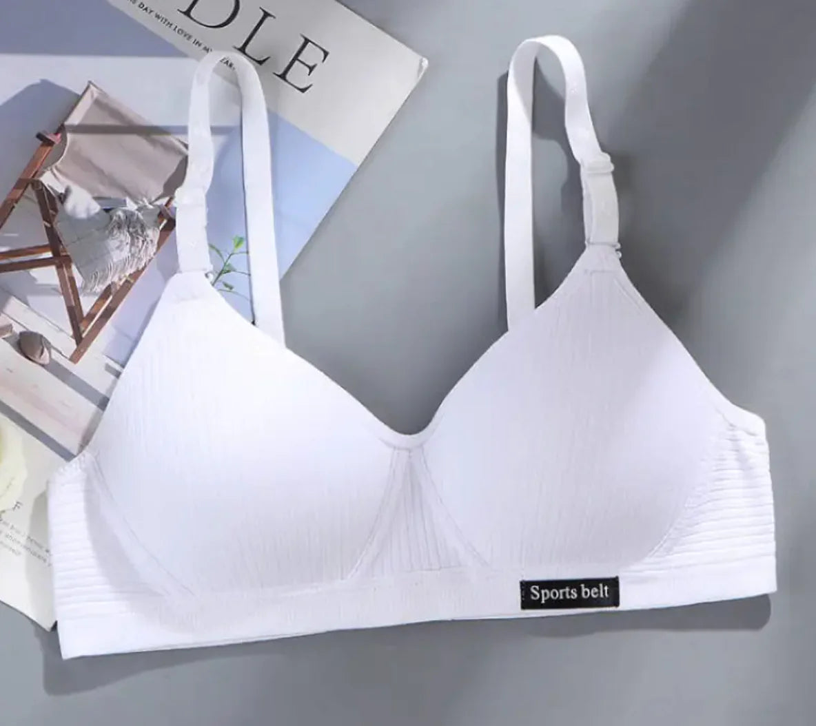 Girls' Seamless Cotton Bra – Wire-Free Comfort