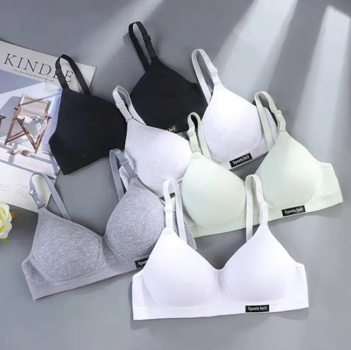Girls' Seamless Cotton Bra – Wire-Free Comfort