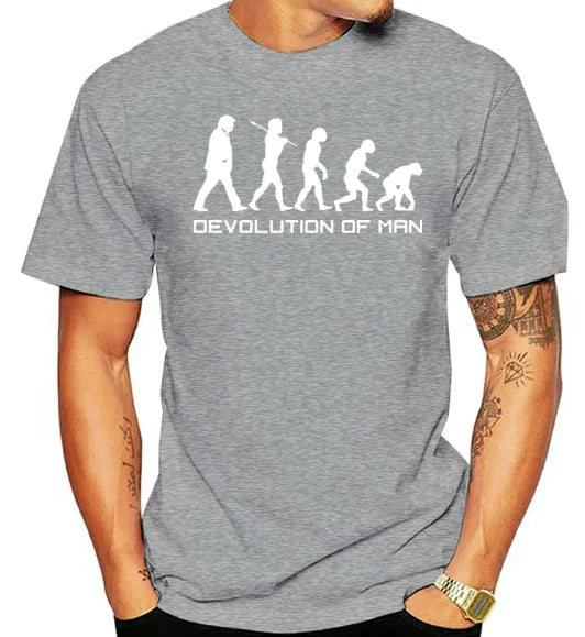 BeatWizards Academy Devolution of Man Round neck short sleeve T-shirt