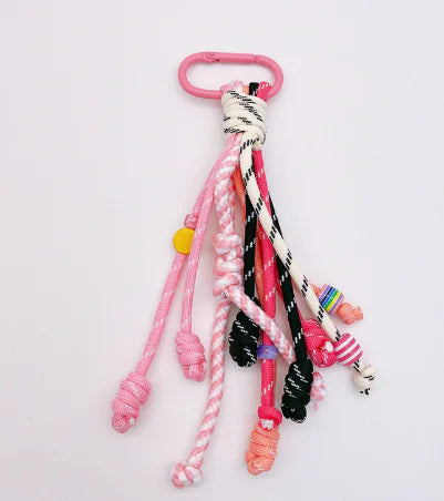 Colorful Braided Rope Keychain